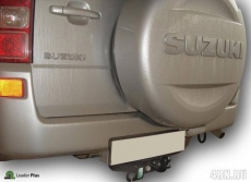 ТСУ для Suzuki Grand Vitara 2005-2015 (только JB420, JB424W) без выреза бампера. Нагрузки 2000/100 кг, масса фаркопа 16 кг (без электрики в комплекте)